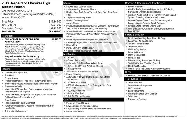 2019 Jeep Grand Cherokee High Altitude 4x4