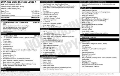 2027 Jeep Grand Cherokee GRAND CHEROKEE LAREDO X 4X4