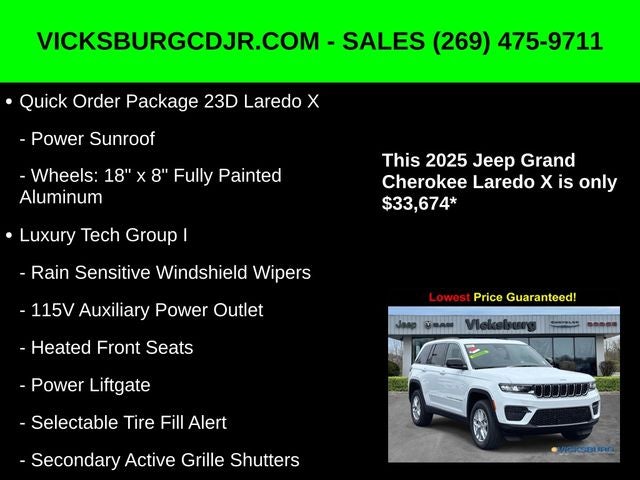 2025 Jeep Grand Cherokee GRAND CHEROKEE LAREDO X 4X4