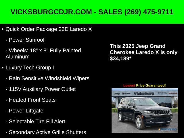 2025 Jeep Grand Cherokee GRAND CHEROKEE LAREDO X 4X4