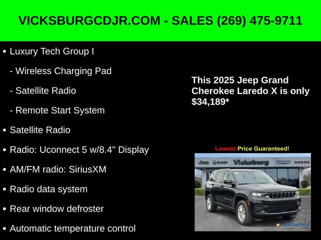 2025 Jeep Grand Cherokee GRAND CHEROKEE LAREDO X 4X4