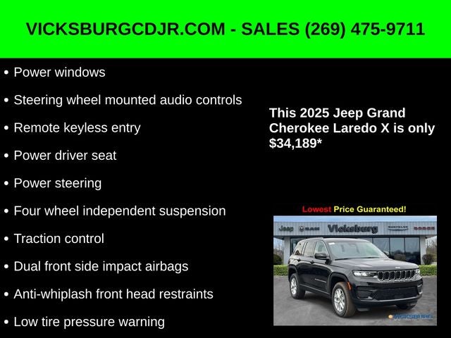 2025 Jeep Grand Cherokee GRAND CHEROKEE LAREDO X 4X4