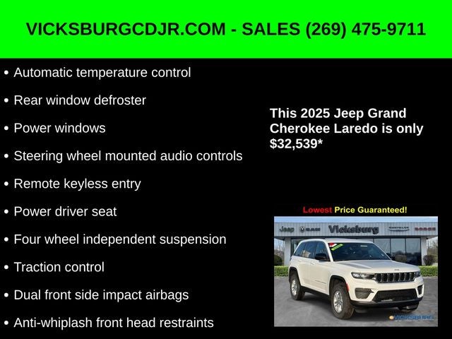 2025 Jeep Grand Cherokee GRAND CHEROKEE LAREDO 4X4