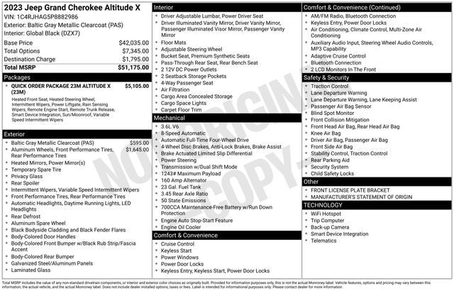 2023 Jeep Grand Cherokee Altitude X