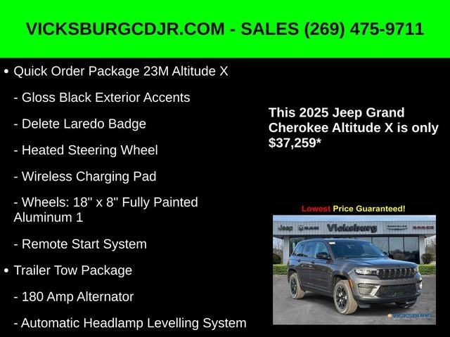 2025 Jeep Grand Cherokee GRAND CHEROKEE ALTITUDE X 4X4