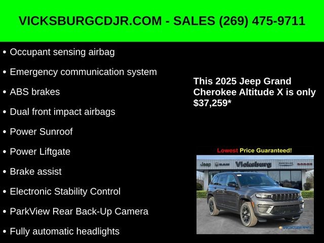 2025 Jeep Grand Cherokee GRAND CHEROKEE ALTITUDE X 4X4
