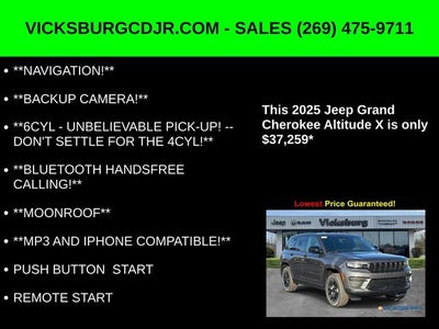 2025 Jeep Grand Cherokee GRAND CHEROKEE ALTITUDE X 4X4