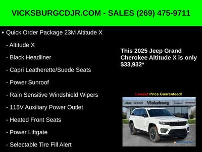 2025 Jeep Grand Cherokee GRAND CHEROKEE ALTITUDE X 4X4