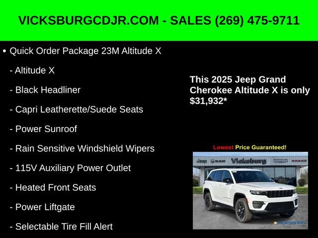 2025 Jeep Grand Cherokee GRAND CHEROKEE ALTITUDE X 4X4