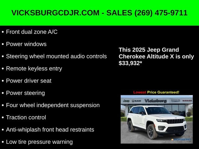 2025 Jeep Grand Cherokee GRAND CHEROKEE ALTITUDE X 4X4