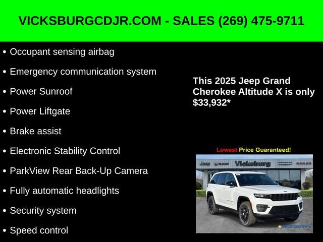 2025 Jeep Grand Cherokee GRAND CHEROKEE ALTITUDE X 4X4