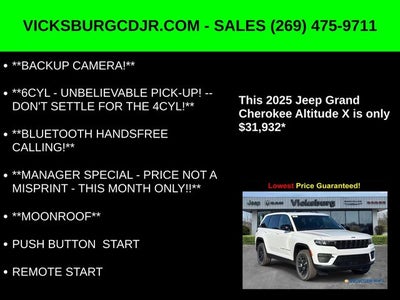 2025 Jeep Grand Cherokee GRAND CHEROKEE ALTITUDE X 4X4