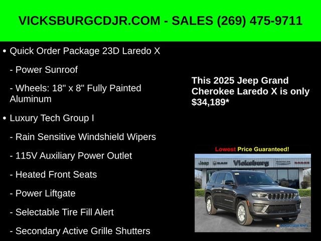 2025 Jeep Grand Cherokee GRAND CHEROKEE LAREDO X 4X4