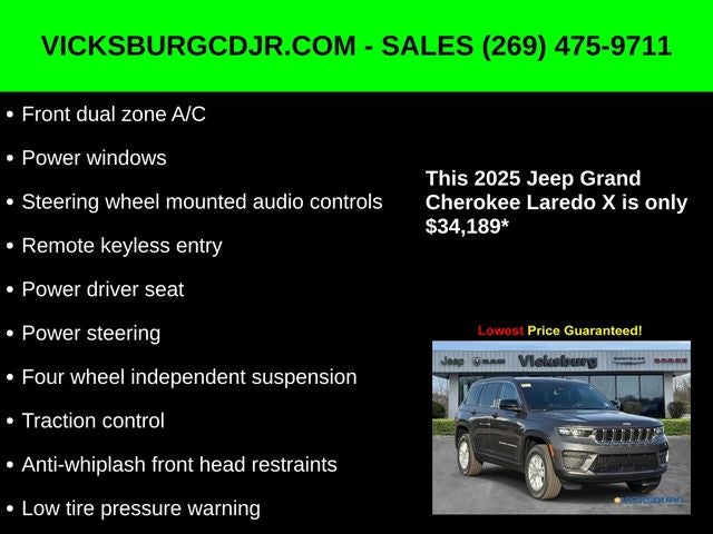 2025 Jeep Grand Cherokee GRAND CHEROKEE LAREDO X 4X4