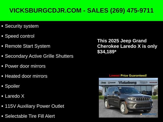 2025 Jeep Grand Cherokee GRAND CHEROKEE LAREDO X 4X4