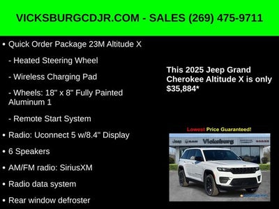 2025 Jeep Grand Cherokee GRAND CHEROKEE ALTITUDE X 4X4