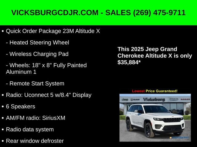 2025 Jeep Grand Cherokee GRAND CHEROKEE ALTITUDE X 4X4