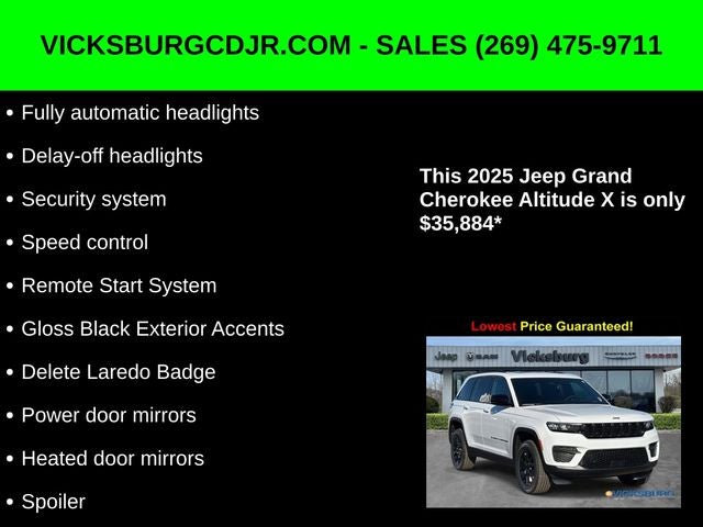 2025 Jeep Grand Cherokee GRAND CHEROKEE ALTITUDE X 4X4