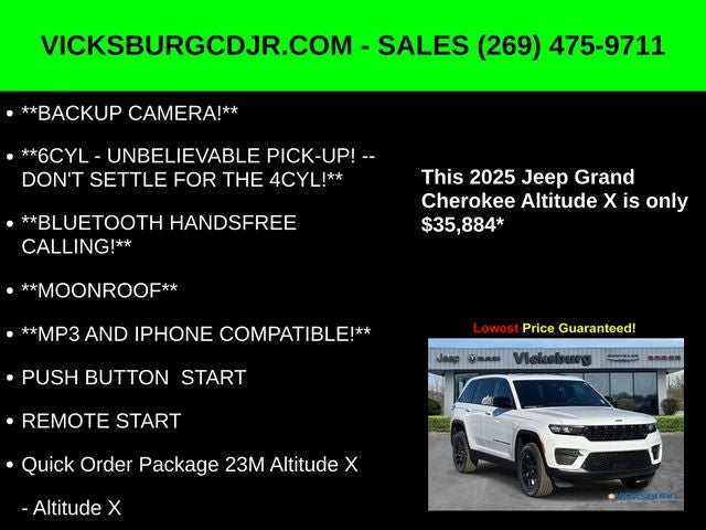 2025 Jeep Grand Cherokee GRAND CHEROKEE ALTITUDE X 4X4