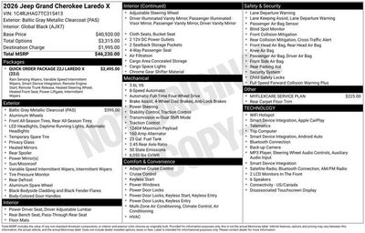 2026 Jeep Grand Cherokee GRAND CHEROKEE LAREDO X 4X4