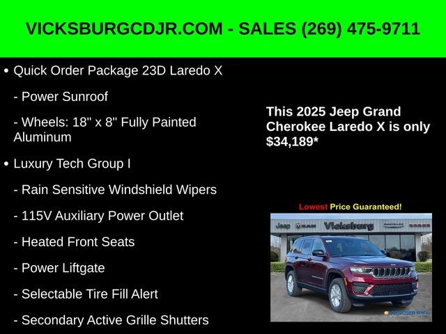 2025 Jeep Grand Cherokee GRAND CHEROKEE LAREDO X 4X4