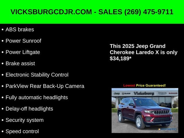 2025 Jeep Grand Cherokee GRAND CHEROKEE LAREDO X 4X4