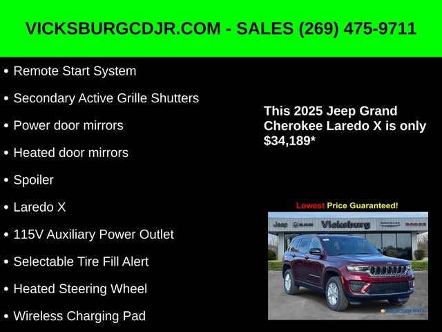 2025 Jeep Grand Cherokee GRAND CHEROKEE LAREDO X 4X4