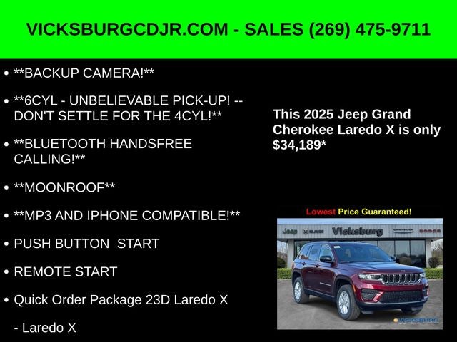 2025 Jeep Grand Cherokee GRAND CHEROKEE LAREDO X 4X4