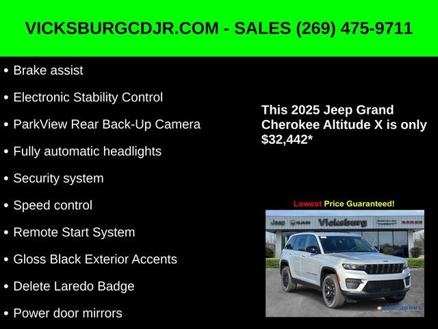 2025 Jeep Grand Cherokee GRAND CHEROKEE ALTITUDE X 4X4
