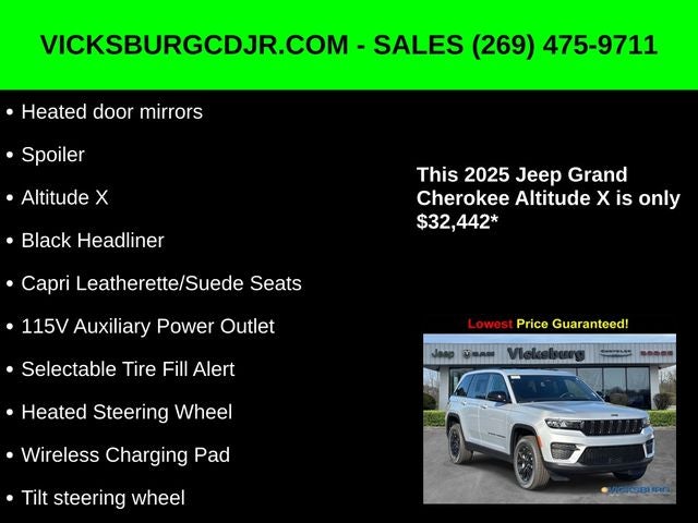 2025 Jeep Grand Cherokee GRAND CHEROKEE ALTITUDE X 4X4