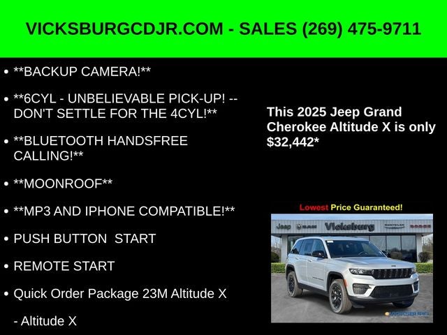 2025 Jeep Grand Cherokee GRAND CHEROKEE ALTITUDE X 4X4