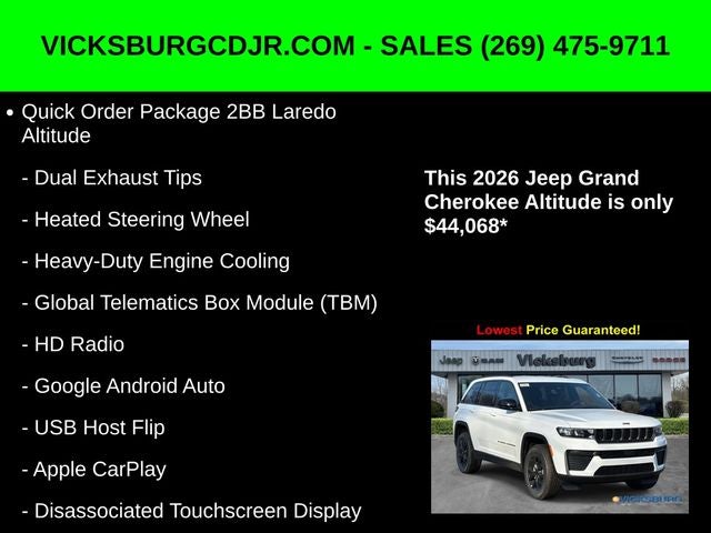 2026 Jeep Grand Cherokee GRAND CHEROKEE LAREDO ALTITUDE 4X4
