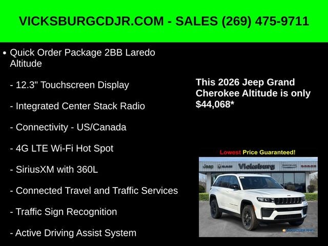2026 Jeep Grand Cherokee GRAND CHEROKEE LAREDO ALTITUDE 4X4