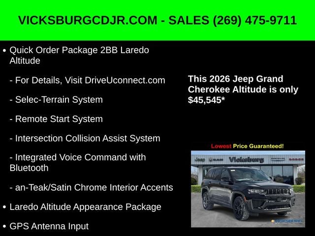 2026 Jeep Grand Cherokee GRAND CHEROKEE ALTITUDE 4X4