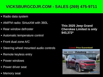 2025 Jeep Grand Cherokee GRAND CHEROKEE LIMITED 4X4