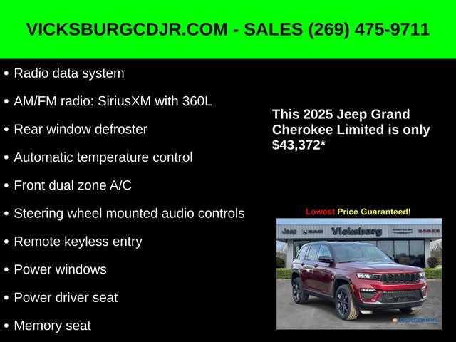 2025 Jeep Grand Cherokee GRAND CHEROKEE LIMITED 4X4