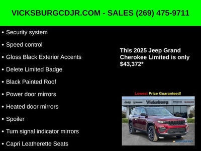 2025 Jeep Grand Cherokee GRAND CHEROKEE LIMITED 4X4