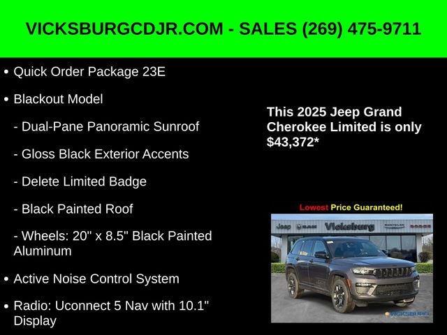 2025 Jeep Grand Cherokee GRAND CHEROKEE LIMITED 4X4