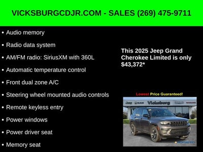 2025 Jeep Grand Cherokee GRAND CHEROKEE LIMITED 4X4