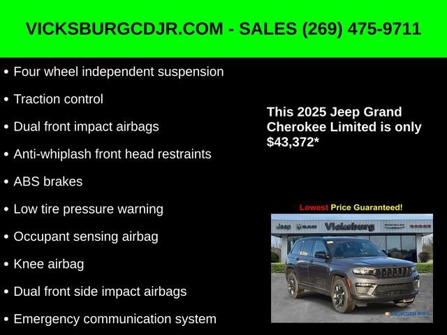 2025 Jeep Grand Cherokee GRAND CHEROKEE LIMITED 4X4