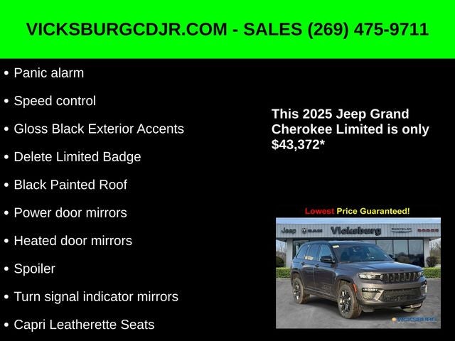 2025 Jeep Grand Cherokee GRAND CHEROKEE LIMITED 4X4