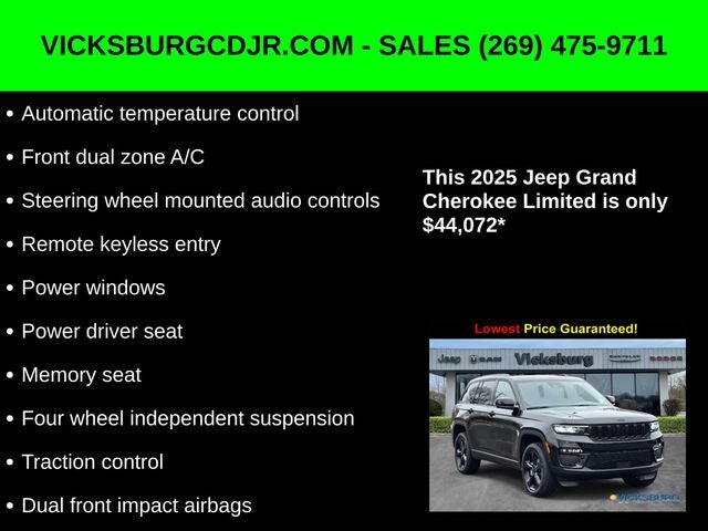 2025 Jeep Grand Cherokee GRAND CHEROKEE LIMITED 4X4