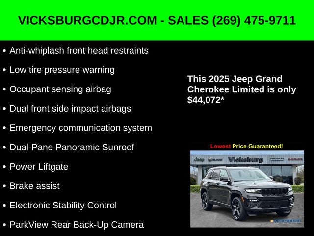 2025 Jeep Grand Cherokee GRAND CHEROKEE LIMITED 4X4