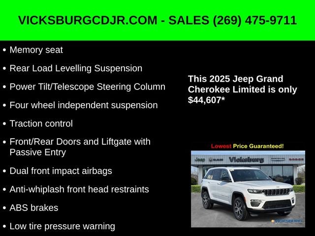 2025 Jeep Grand Cherokee GRAND CHEROKEE LIMITED 4X4