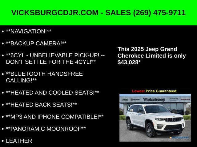 2025 Jeep Grand Cherokee GRAND CHEROKEE LIMITED 4X4