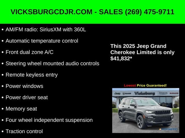 2025 Jeep Grand Cherokee GRAND CHEROKEE LIMITED 4X4