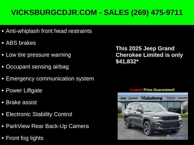 2025 Jeep Grand Cherokee GRAND CHEROKEE LIMITED 4X4