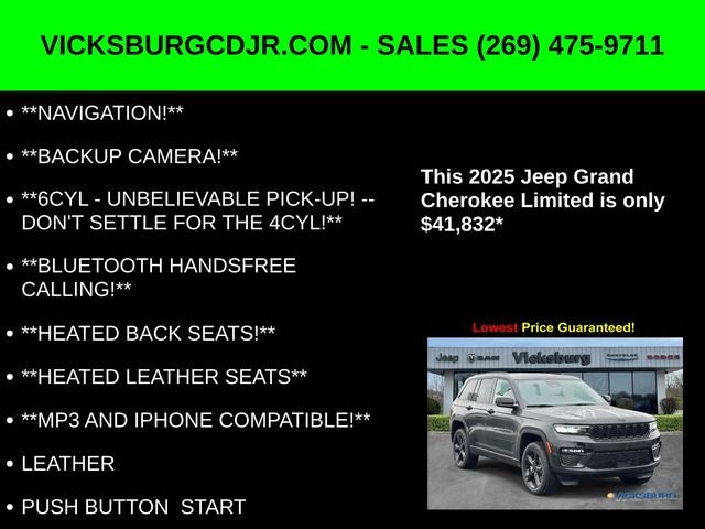 2025 Jeep Grand Cherokee GRAND CHEROKEE LIMITED 4X4