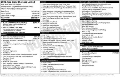 2025 Jeep Grand Cherokee GRAND CHEROKEE LIMITED 4X4