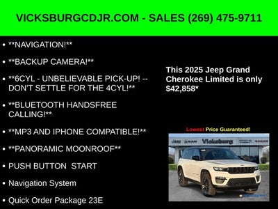 2025 Jeep Grand Cherokee GRAND CHEROKEE LIMITED 4X4